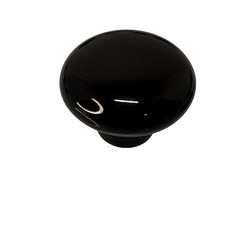 Lot of 10 Black Round Cabinet Knobs w/ Screws – Drawer Pull Handles Hardware