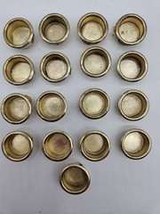 16 Vtg Finger Pulls 3/4″X 1/4″ Polished Brass Flush Sliding Door Cabinet Inset