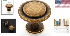 Elegant & Durable: 30 Antique Brass Cabinet Knobs – Modern 1-1/4 Inch Size