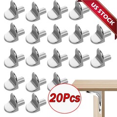 20Pcs Shelf Support Pegs, 5mm L Shaped Metal Bracket Pegs Wardrobes Cabinets