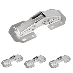 4-Pack Hidden Hinges for Cabinet Doors Frameless, Concealed Cabinet Hinges, Surf