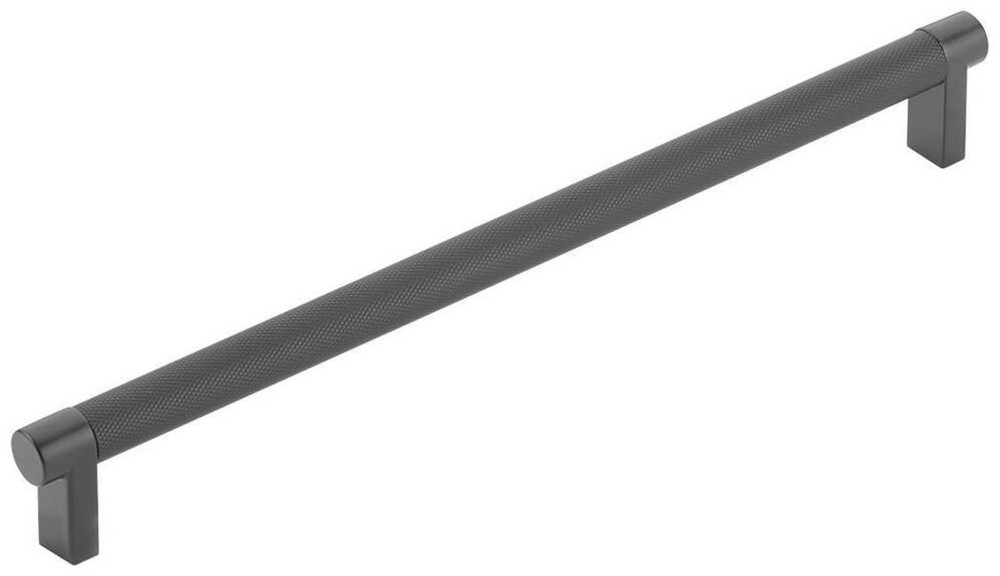 Emtek 84057.REC.KN Knurled 10″ Center to Center Bar Cabinet Pull – Flat Black /