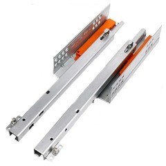 Push To Open Undermount Drawer Slides Soft Close Rebound 25KG DTC Kitchen Cabine