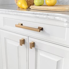 6 Pack Champagne Bronze Cabinet Knobs 1.46 Inch (37mm) – Solid Gold Kitchen