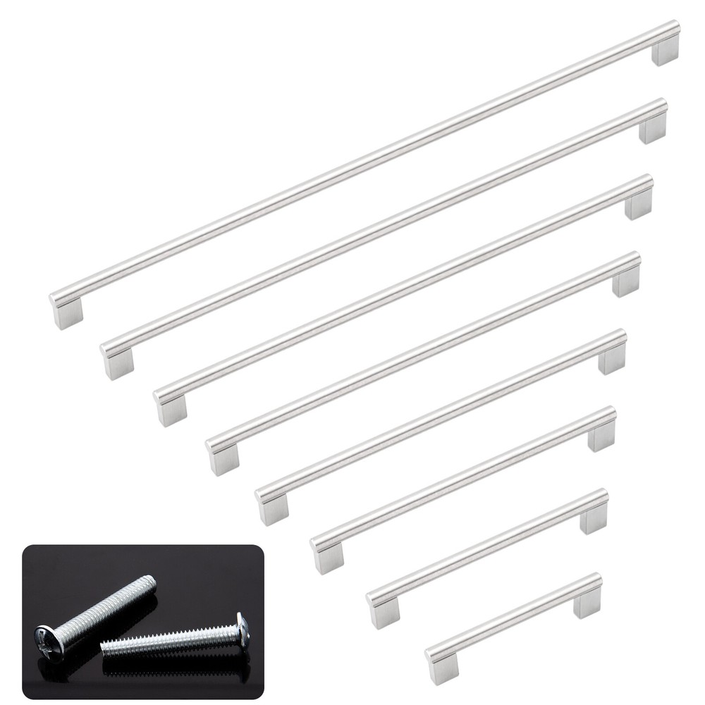 Stainless Steel Kitchen Cabinet Door Handle Drawer Pull Cupboard T Bar Knobs