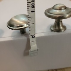 Cabinet Knobs Lot 18 Brushed Silver Round 1.25″ Kitchen Drawer Pulls