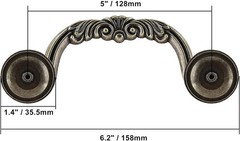 10 Piece Drop Drawer Handles 5 Inch(128mm) Hole Centers – 6.2 Inch Total Length,