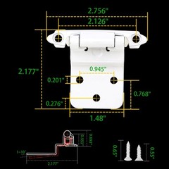 50 Pack 25 Pairs 3/8″ Inset Cabinet Door Hinges – White Offset Self Closing H…