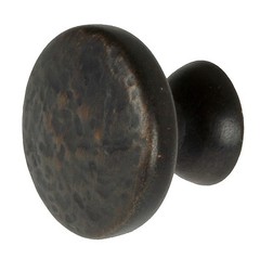 GlideRite 1-1/8″ Round Hammered Cabinet Knob Oil Rubbed Bronze – 5080-ORB-1