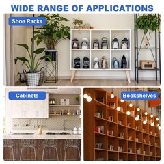 60Pcs Locking Shelf Support Pegs 3/4″ Plastic Cabinet Shelf Pins 6.9mm Dia