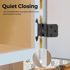 50 Pack 25 Pair Black Cabinet Hinges – 3/8 inch Inset 3/8″ Inset,