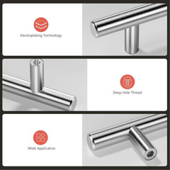 Homdiy 15 Pack Brushed Nickel Cabinet Pulls 3 Inch Handles Stainless Steel Cabin