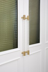 Brass Acrylic Twist Wardrobe Door Knob Cupboard Drawer Pull Long Cabinet Handle