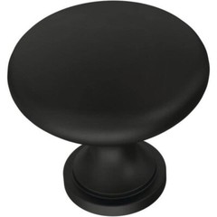 Franklin Brass Mushroom 1 1/4 (32mm) Matte Black Round Knob (10 Pack)