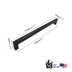 Premium Black Stainless Steel Cabinet Door Handles Cupboard Drawer Pulls