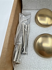 Goo-Ki 1.3” Champagne Bronze Cabinet Knobs w/ Backplates 6 Pack