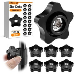 Aifeier ET 16Pcs 3/8″-16 Female Thread Knob | Black 16pcs 3/8″-16,