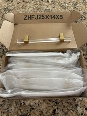 Cabinet Drawer Pulls Set of 9 Peaha Clear Acrylic Square Gold 7 5/8 In Kitchen