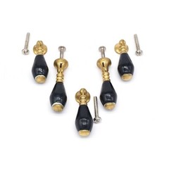 Black Cabinet Pulls Solid Drawer Knobs Handles Modern Kitchen Cupboard Handles