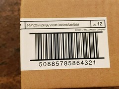 Box of 12 Liberty Simply Smooth 1-1/4 in. (32 mm) Oval Cabinet Knob Satin Nickel