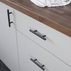 30-Pack Simple Bar 3 In. (76 Mm) Modern Matte Black Cabinet Drawer Pulls