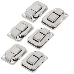 6Pack Toolbox Jewelry Box Toggle Latch Catch Hasp Lock Silver Tone 40x27x8mm