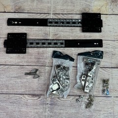 Pocket Door Slides, Inset Cabinet Door Hardware Kit 16” 2PCS (READ)