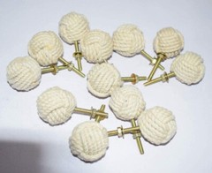 Lot Of 50 Gorgeous jute knot drawer handles for your next upcycling Door Drawer