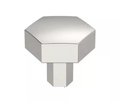 Lot Of 3 Amerock Caliber 1-1/4 in Modern Polished Nickel Geometric Cabinet Knob