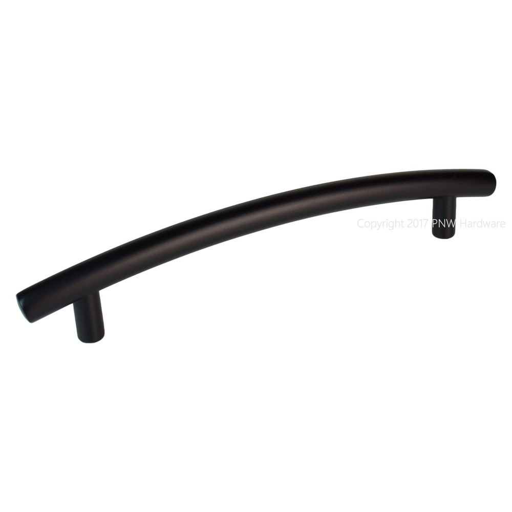 (20-Pack) Elements Belfast 406-128BLK Matte Black Curved Cabinet Handle Pulls 5″