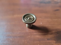 1.25 In Diameter Period Brass P135 Knob In Antique Brass Finish