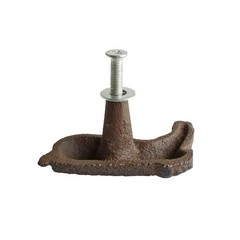 Cast Iron Boots Cabinet Drawer Knob Pulls With Screws Rustic Brown (Pack of 6)