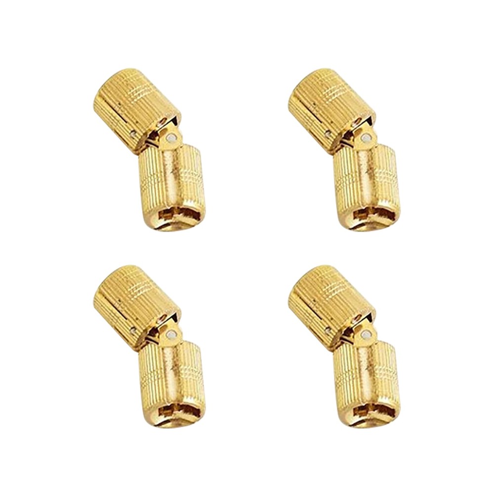 4Pcs 12mm Copper Hidden Barrel Hinge Invisible Hinges For Concealed Worktop ff