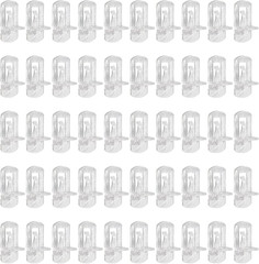 50pcs 8mm Clear Plastic Shelf Pins Self-Locking Cabinet Shelf Support Pegs