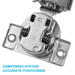 Redunest 3/4 Inch Soft Close Cabinet Hinges 50 Pack Satin Nickel
