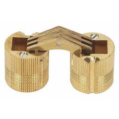 Soss Bh164 Hidden Barrel Hinge, Brass, Full Mortise Mounting, 5/8 In Leaf W X