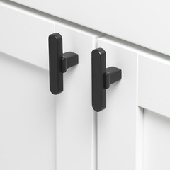GlideRite 2-1/4 Inch Solid Flat Cabinet T Knob Matte Black, 4842-T-MB-1