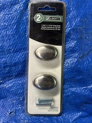 Liberty Hardware P30045M-SN-U Oval Knob, set of 2, size: 1 3/4″x1 1/16″ FS