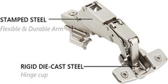 Lazy Susan Corner Hinge Clip on 165 Angle Cabinet Hardware with Face Frame Base