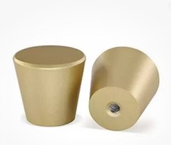 10 Pack Gold Cabinet Knobs Round Brushed Brass Kitchen Knobs Dresser Knobs Metal