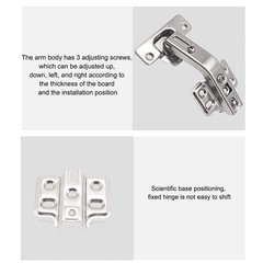 135-Degree Lazy Susan Hinge, 2 Pieces LxWxH 1.97 x 1.06 x 2.4 inches, White