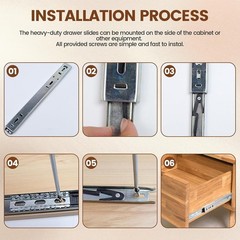 15-Inch Drawer Rails Side Mount Heavy Duty Ball Bearing Rails Runners Extensi…