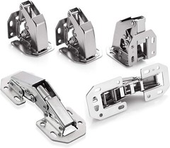 YYLI, 4 Pack Concealed Hinges with 32pcs Screws, 90 Degree Hidden Hinges