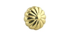 1-1/4 Inches Diameter Designer’s Edge Round Floral Cabinet Knob Polished Brass –