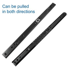 Drawer Slides 16 Inch, 1 Pair, Black