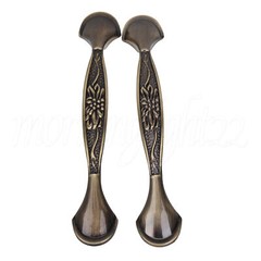 Antique Cabinet & Drawer Handles 3.78″ Hole Spacing w/ Screws Set of 24 Bronzy