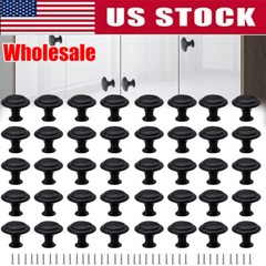 Modern Solid Stainless Steel Round Kitchen Cabinet Door Handle Drawer Pull Knobs