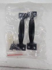 3.94 x 0.94 Cabinet Drawer Door Handle Pull Black, 3.43″ Hole Center, Pack of 2