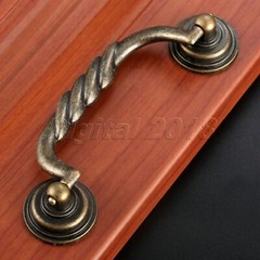 European Style Twist Door Handle Antique Bronze Drawer Cabinet Cupboard Hardware
