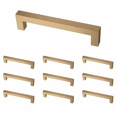 10-Pack Modern Square 5-1/16 In. (128 Mm) Modern Champagne Bronze Cabinet Drawer